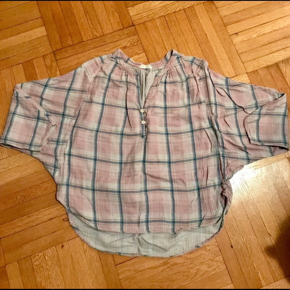 Free People x CP Shades Plaid Top